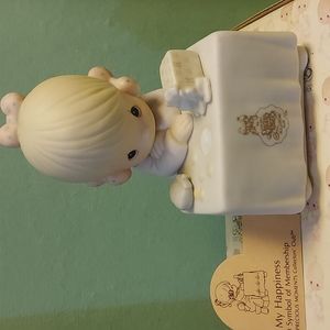Precious Moments, My Happiness figurine the symbol of membership.